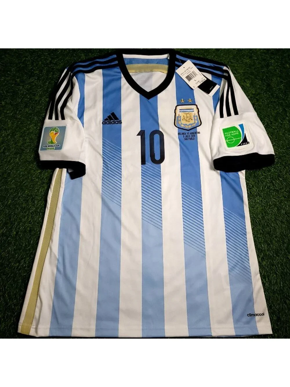 Messi Argentina 2014 WORLD CUP Soccer Jersey BNWT L SKU# G74569